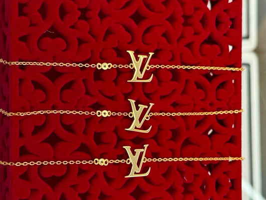 Gold-Plated LV Style Bracelet